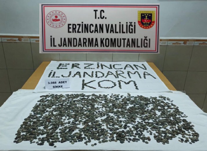 Erzincan’da 3 Bin 988 Adet Sikke Ele Geçirildi